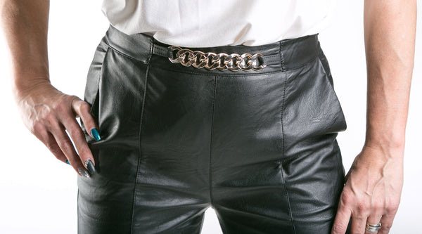 Leather Chain Pants